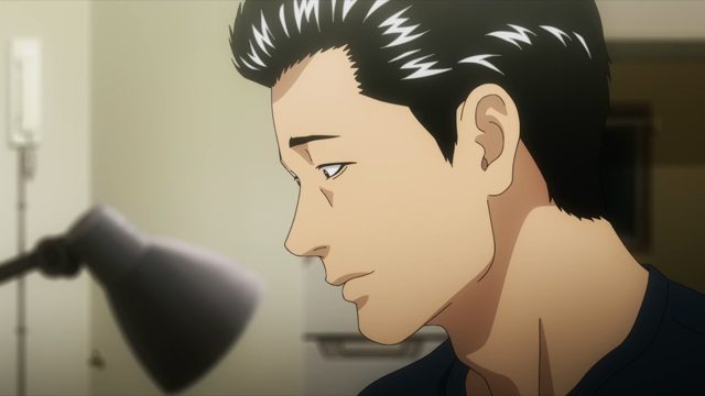 门前的男人……。