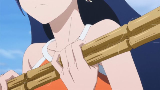 在泳池钓鱼