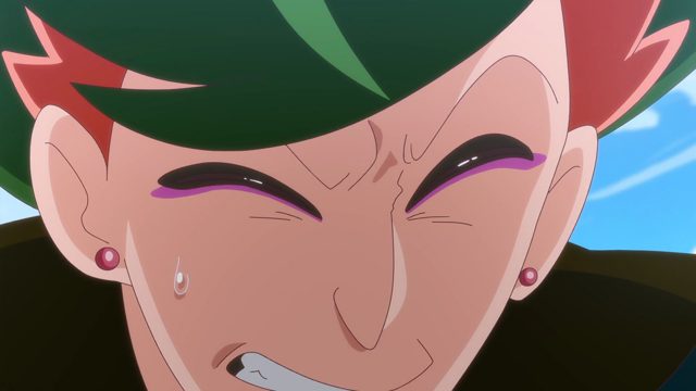 ひまわり畑でウインクして